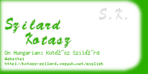 szilard kotasz business card